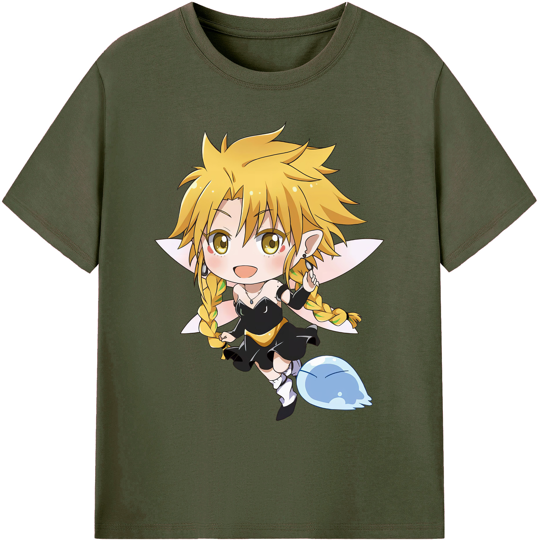 （画像用） 転スラ Regarding Reincarnated to Slime 綿100％ メンズ半袖Tシャツ｜肌触りやわらか＆通気性